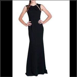 Badgley Mischka Collection Zip Shoulder Gown